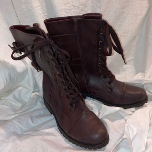 Dream Paris brown combat boots sz 9 like new